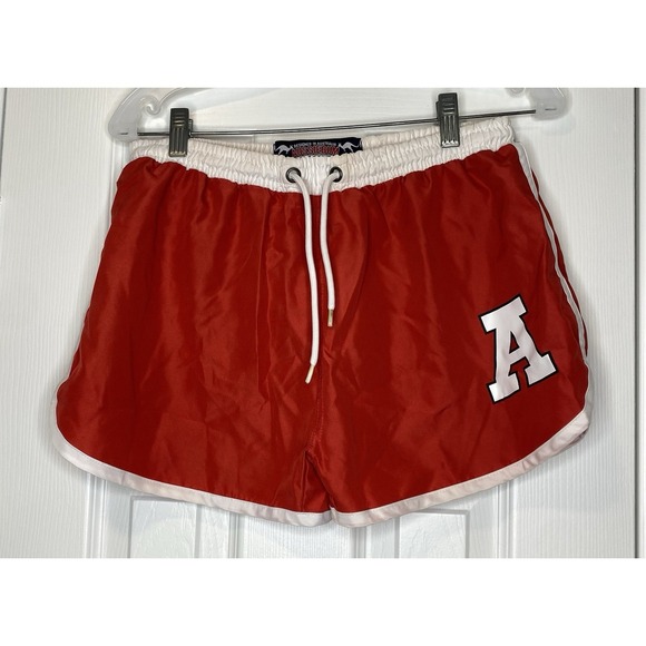 Aussiebum Men's Swimwear "A" Swim Trunks Red Size Medium - Picture 1 of 5